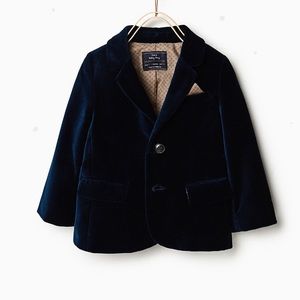 ZARA Toddler Velveteen blazer  size 2-3